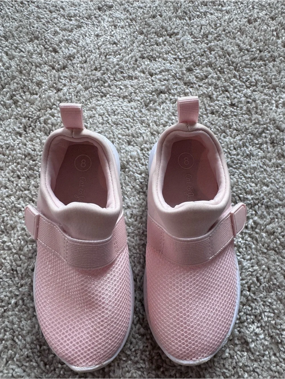 Cat & Jack Girls Pink Slip On Sneakers Size 8 Mesh Austen Slip-on water Shoes - Picture 3 of 13